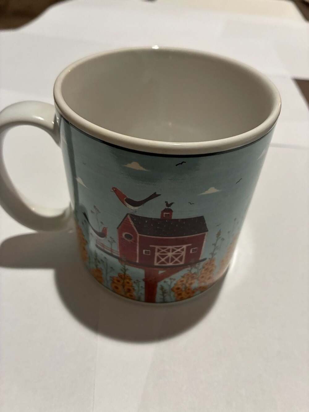 Warren Kimble Sakura "Birdhouse" 12oz Stoneware Coffee Mug (2000)